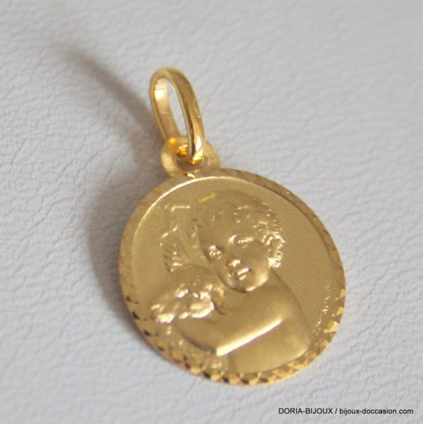 Médaille Ange Or Jaune 18k 750/000 - 1.95grs