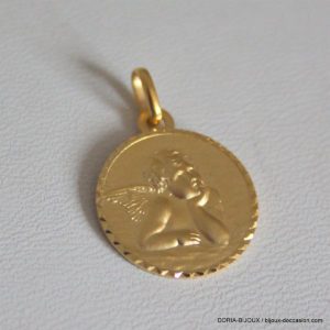 Médaille Ange Or Jaune 18k 750- 2.75grs