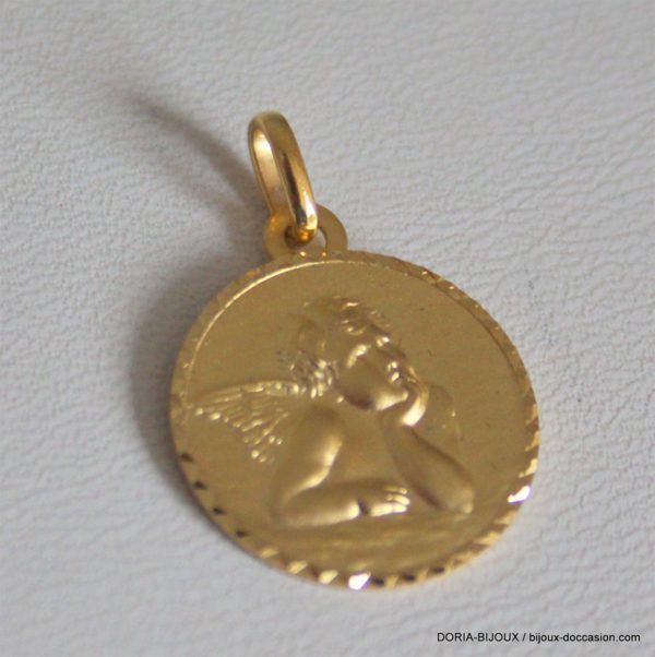 Médaille Ange Or Jaune 18k 750- 2.75grs