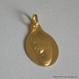 Medaille Vierge Or 18k, 750/000 - 1.20 Grs