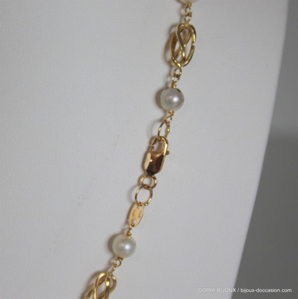 Collier Perles Or 18k 750 - 46cm- 13.2grs