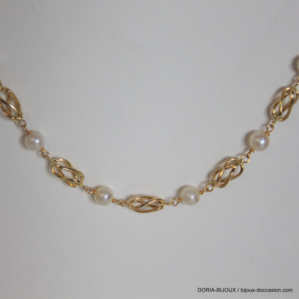 Collier Perles Or 18k 750 - 46cm- 13.2grs