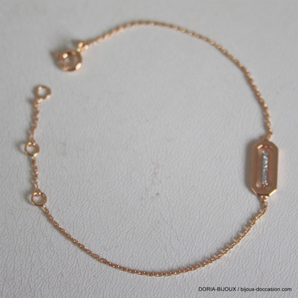 Bracelet Or 18k 750 Diamant 0.03ct - 1.35grs