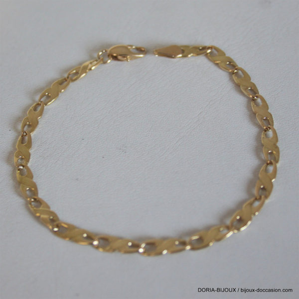 Bracelet Or 18k 750 Maille Fantaisie- 14.5grs