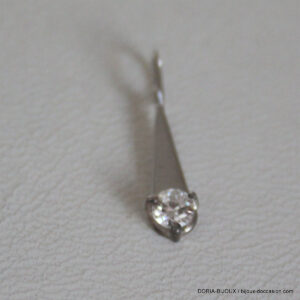 Pendentif Coeur Or 750 Pavage Diamants - 3.4grs
