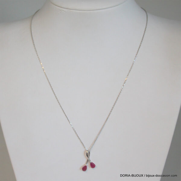 Collier Or 18k, 750/0000 Rubis 42cm - 2.45 Grs