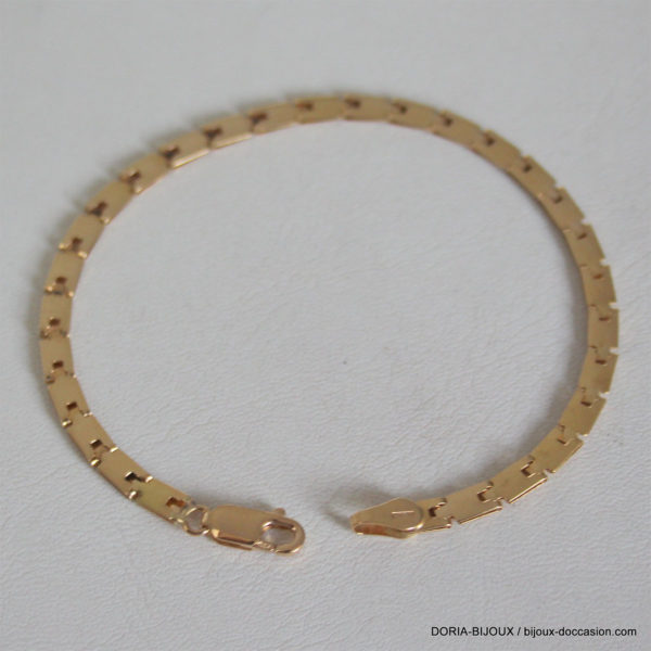 Bracelet Or Jaune 18k 750 Maille Fantaisie 19.5cm - 1.3grs