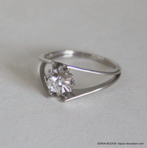 Bague Or 750 18k Diamant 0.12cts 2.3grs - 49