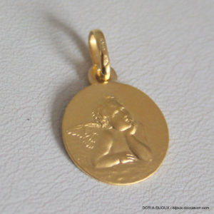 Médaille Ange Or Jaune 18k, 750/000 - 1.70grs