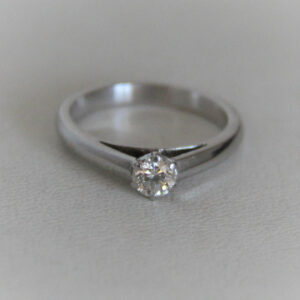 Bague Or 750 18k Solitaire Diamant 0.28cts - 3.67grs