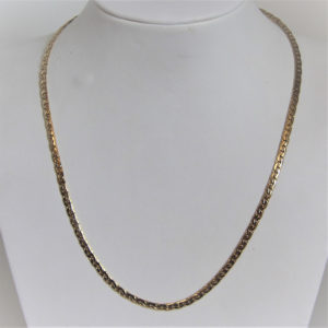 Collier Or  Jaune 18k 750 Maille Haricot  10.2Grs
