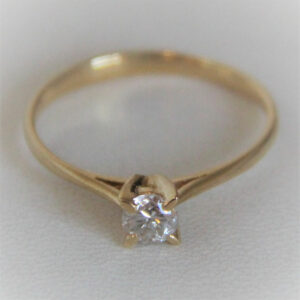 Bague Or 750 18k Solitaire Diamant 0.30cts - 1.96grs