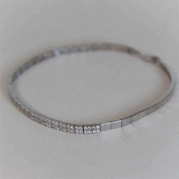 bracelet or gris 18k, 750/000 oxydes 6.61grs