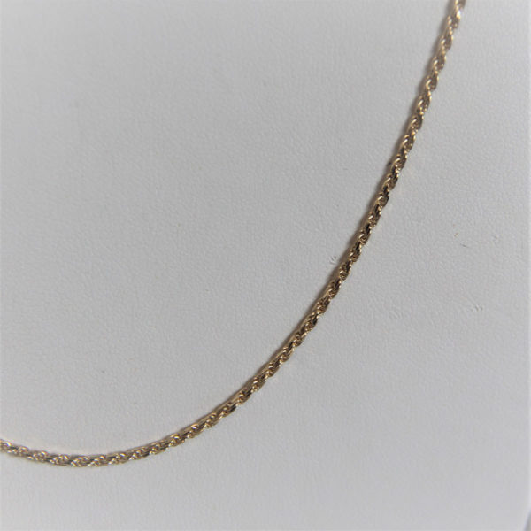 Chaine Maille Corde O 18k 750 - 55cm - 8.05Grs