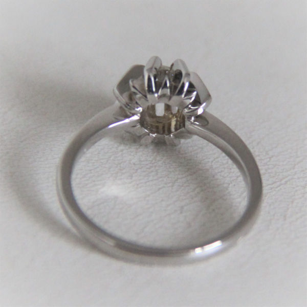 Bague Or 750 Solitaire Diamant 0.37cts  4.1Grs -53