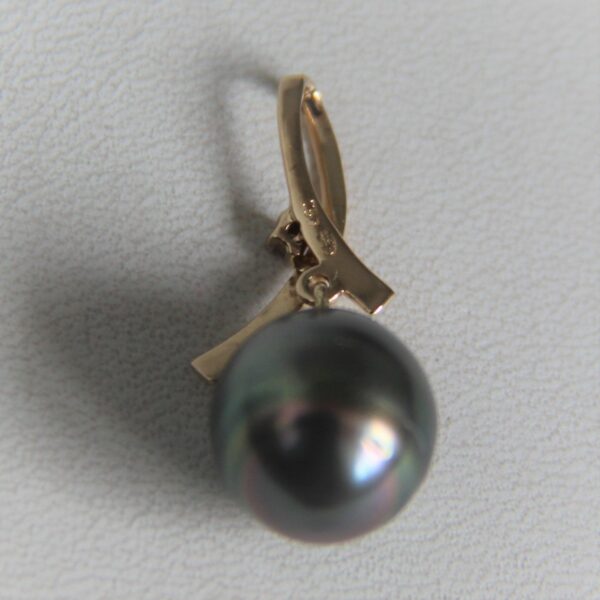 Pendentif Or 18k 750 Perle de Tahiti & Diamant -