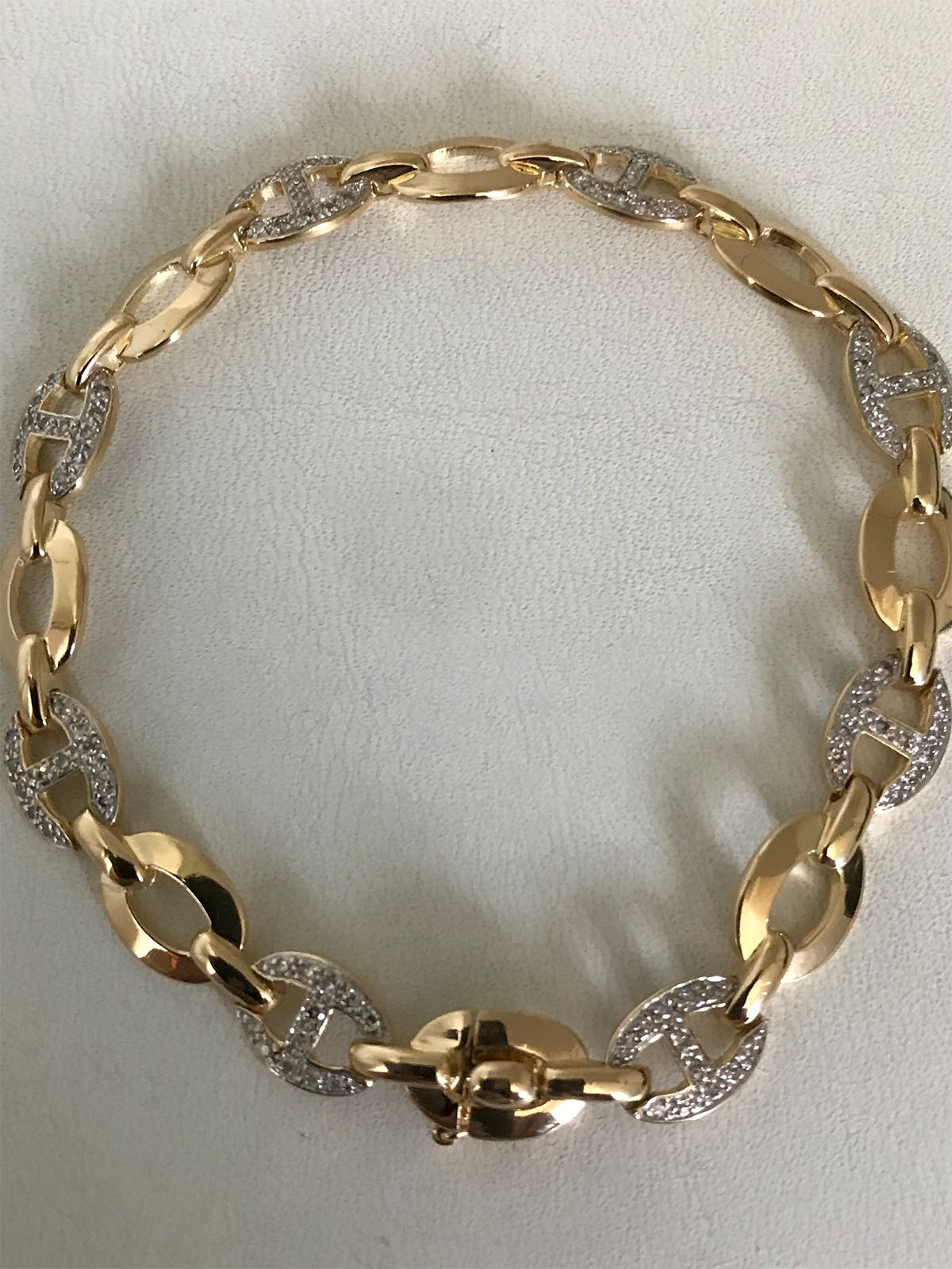 Bracelet or diamant 18 carats poids 15,65 grs