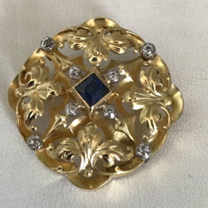 Pendentif broche or 18 carats poids 10 grs