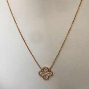 Collier or rose 18 carats