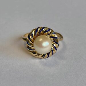 Bague d'occasion or 18k 4.01 grs perle