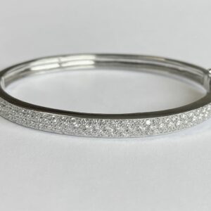 Bracelet or blanc 18k- 22.38 grs diamant 1.66 carat