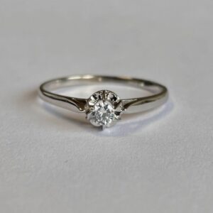 Bague or blanc 18k - 1.64 grs - solo oxyde