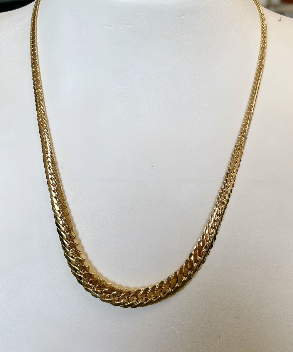 Collier or 18k 15.20 grs maille anglaise en chute 45 - L'Atelier