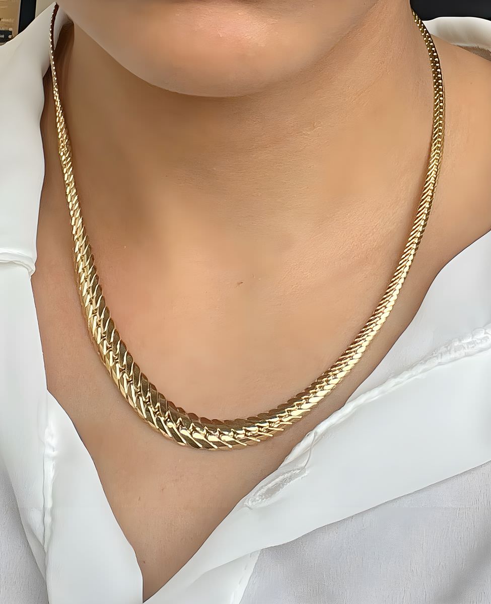 Collier or 18k 15.20 grs maille anglaise en chute 45 - L'Atelier