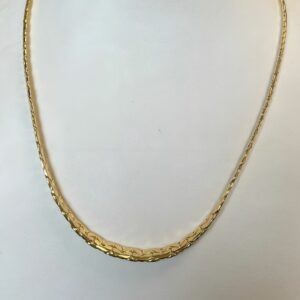 Collier or 18k 16.10 grs maille haricot en chute 45