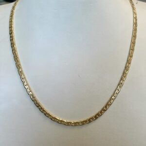 Collier or 18k 17.30 grs maille haricot longueur 45