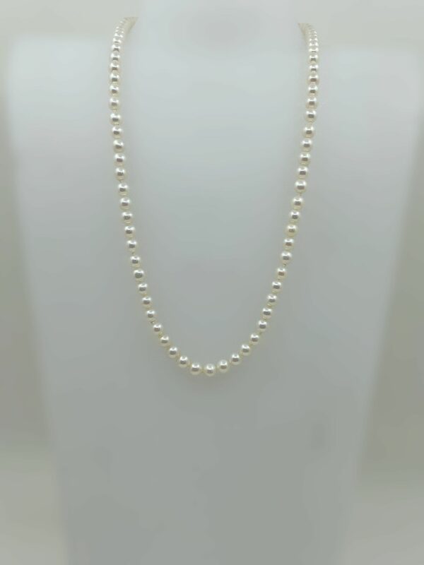 Collier de perles 18k 14.20 grs 42cm perles 5mm