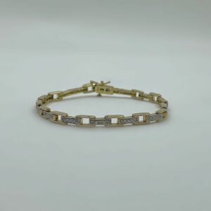 Bracelet diamant or 18k 0.82 carats 10.77grs 17cm