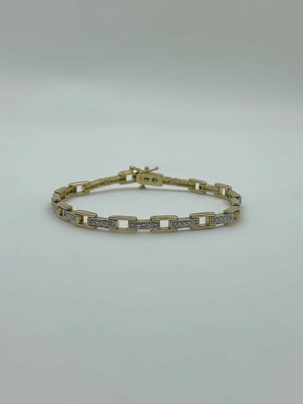 Bracelet diamant or 18k 0.82 carats 10.77grs 17cm