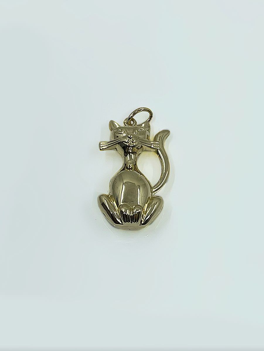 Pendentif chat d'occasion or jaune 18k 2.42 grs