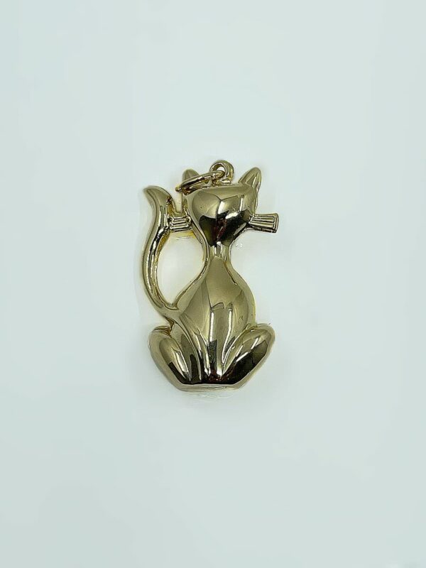 Pendentif chat d'occasion or jaune 18k 2.42 grs
