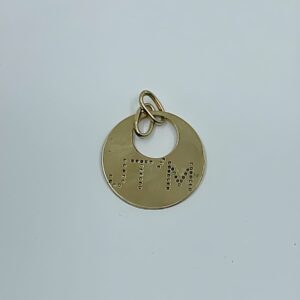 Médaille or 18k gravé JT'M 1.90grs Diamètre 18mm