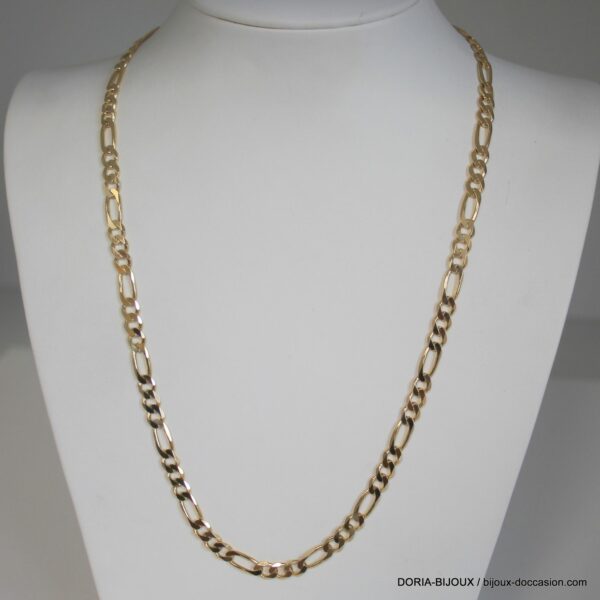 CHAINE OR MAILLE ALTERNEE 18K 750 -24.85GRS