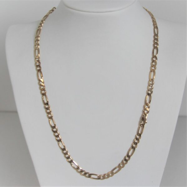 CHAINE OR MAILLE ALTERNEE 18K 750 -24.85GRS