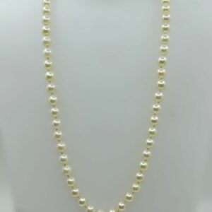 Collier de perles 18k 24.20grs 44cm perles 6.5mm