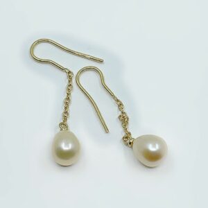 Boucles d'oreilles perles or 18k 3.40grs