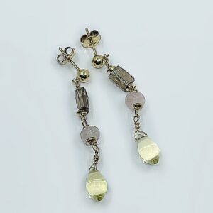 BOUCLES D'OREILLES PENDANTES CHAINETTES OR 18K/750