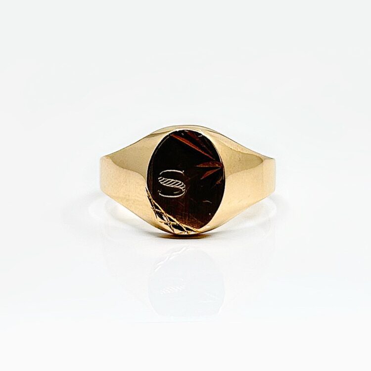 Chevalière Homme Or 18k 3.54grs 57