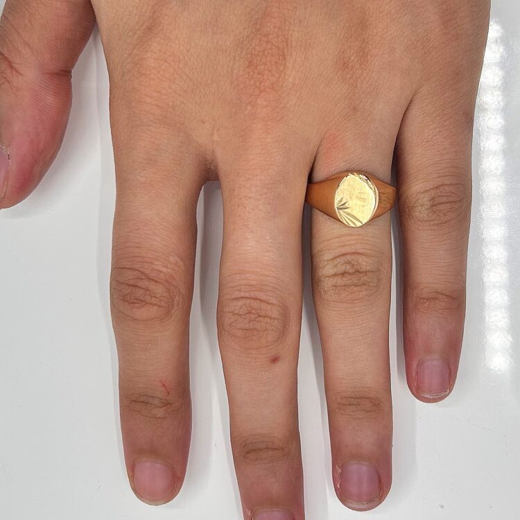 Chevalière Homme Or 18k 3.54grs 57